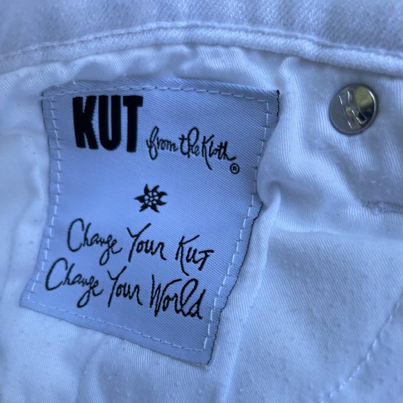 Kut from the Kloth White Stretch Denim Jeans Size 8 - Picture 2 of 10